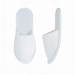 Тапочки одноразовые махровые Классик с закрытым мысом 3,5 мм белые