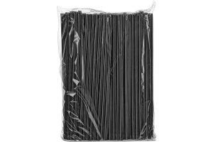 Трубочки прямые MILK черные 8х240, 250 шт. №23