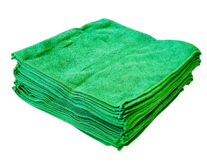 Салфетка из микрофибры вак. уп. 29х29, 200 пл зеленая №600