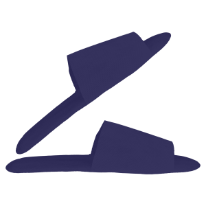 Тапочки одноразовые Стандарт Ультра с открытым мысом 4мм синие