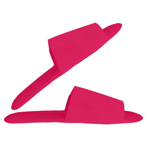 Тапочки одноразовые Стандарт Ультра с открытым мысом 4мм красные