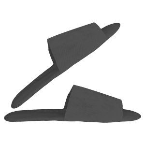 Тапочки одноразовые Стандарт Ультра с открытым мысом 4мм черные