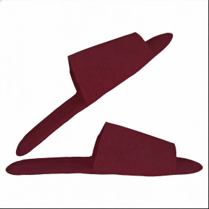 Тапочки одноразовые Стандарт Ультра с открытым мысом 5мм бургунди