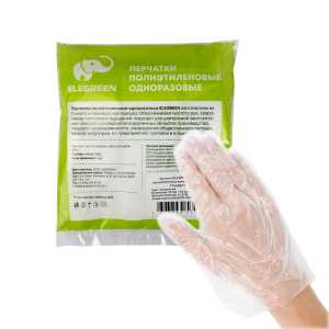 Перчатки полиэтиленовые одноразовые прозрачные Стандарт L