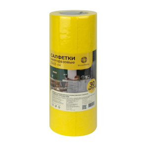 Салфетка в рулоне Bloomway 25*25 см.желтый, вискоза.